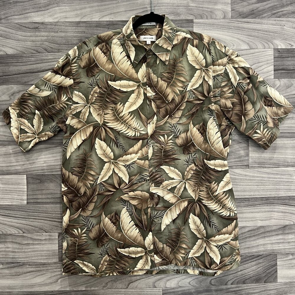 Pierre Cardin Men’s LT Hawaiian Print Short Sleeved Shirt
